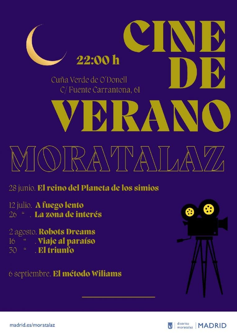 Cines de verano Gratis en Moratalaz 2025