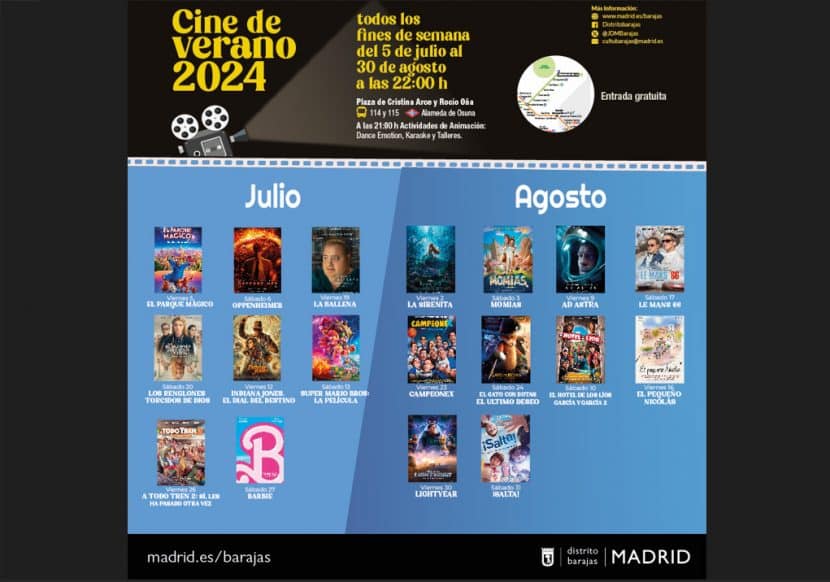 Cines de verano gratis-Cartel Barajas