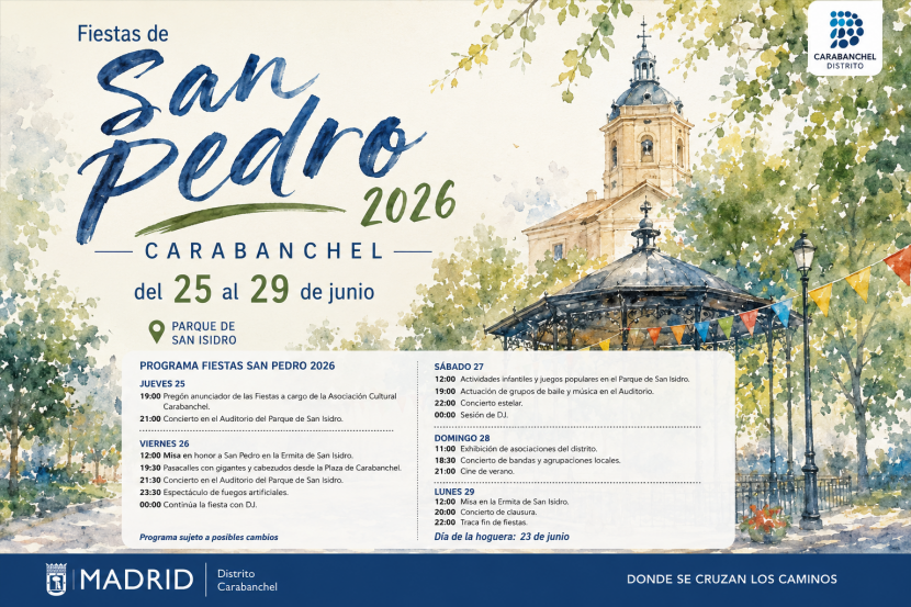 Fiestas de San Pedro en Carabanchel 2026