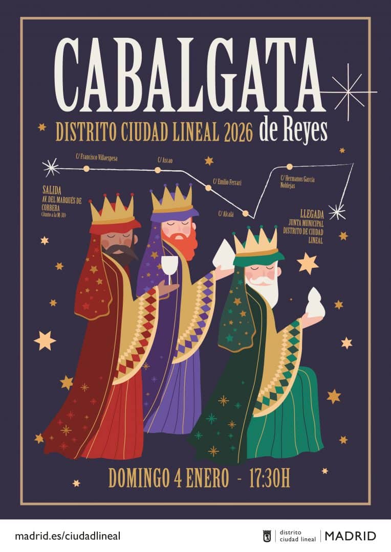 cabalgatas de Reyes Magos por distritos-Cartel Cabalgata Ciudad Lineal