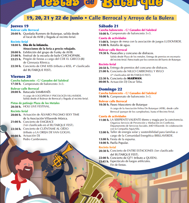 Fiestas de Butarque distrito Villaverde 2025: Actividades gratis