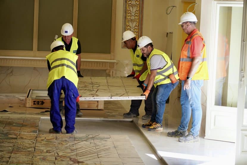 Museo Palacio de El Capricho en Madrid-Reconstrucción de Mosaico del Palacio del Capricho-Foto original madrid4u