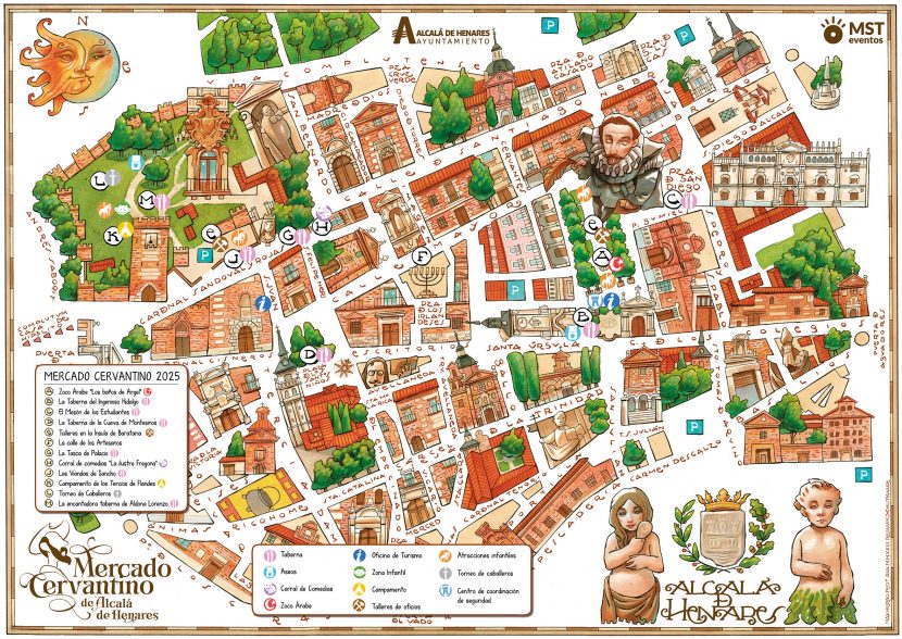Plano Mercado Cervantino en Alcalá de Henares