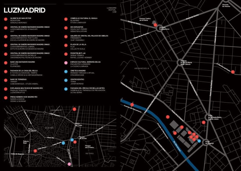 Ubicaciones LUZMADRID 2026