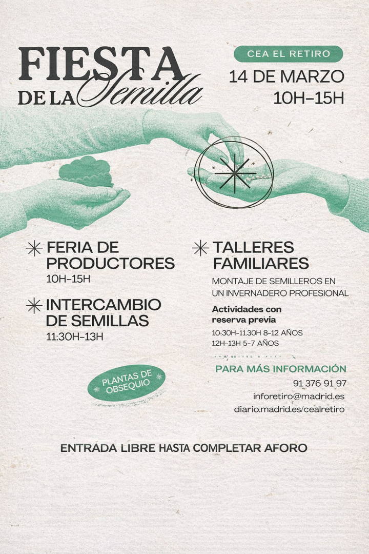 planes gratis en Madrid marzo-Fiesta de la Semilla en Madrid