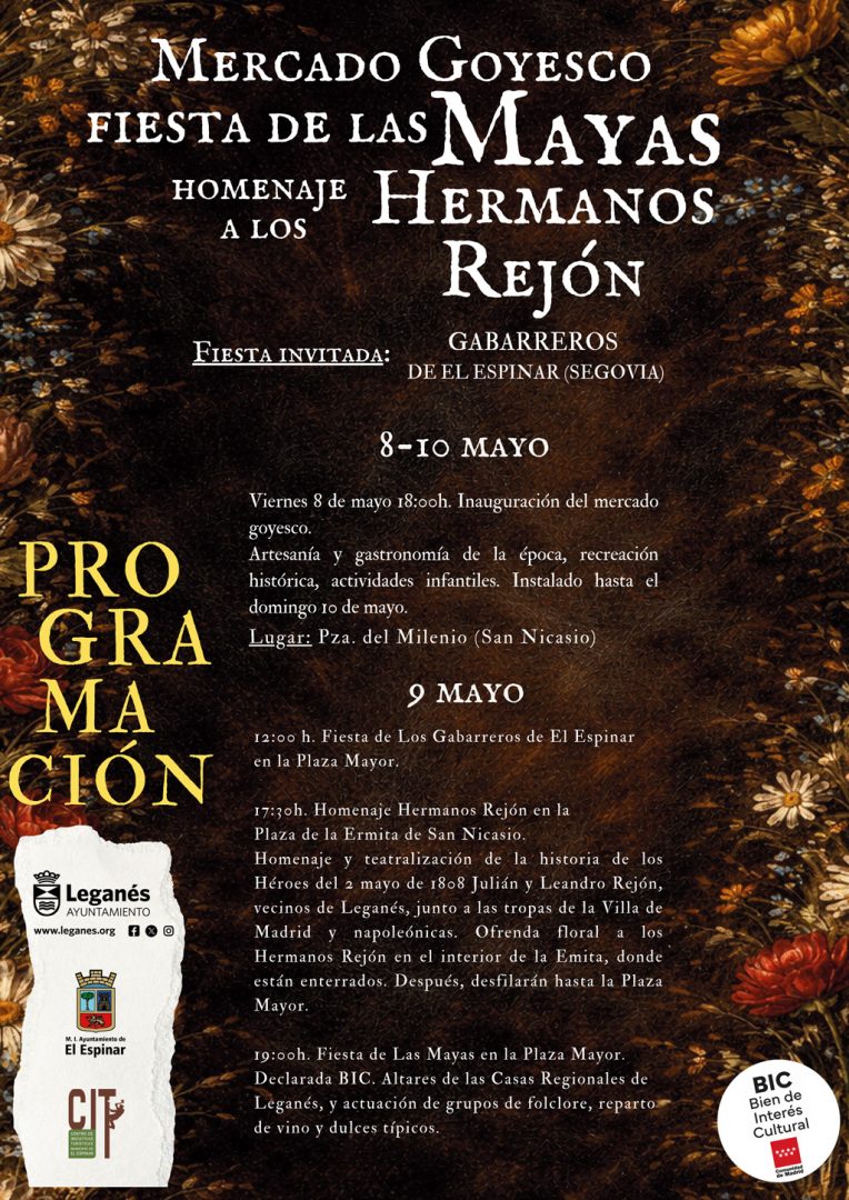planes gratis en Madrid mayo-Mercado Goyesco de Leganés 2026